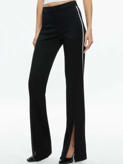 Alice and Olivia Princess Contrast Piping Pant-Women Pants