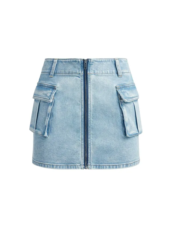 Alice and Olivia Rahmi Cargo Mini Skirt-Women Skirts