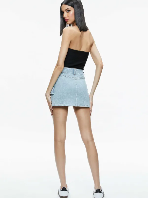 Alice and Olivia Rahmi Cargo Mini Skirt-Women Skirts