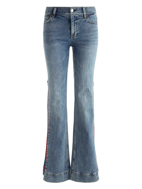 Alice and Olivia Rey Side Zipper Wide Leg Jean-Women Pants