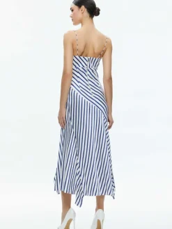 Alice and Olivia Rosa Asymmetrical Slip Dress-Women Dresses