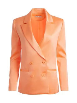 Alice and Olivia Santos Double Breasted Boyfriend Blazer-Women Jackets + Coats