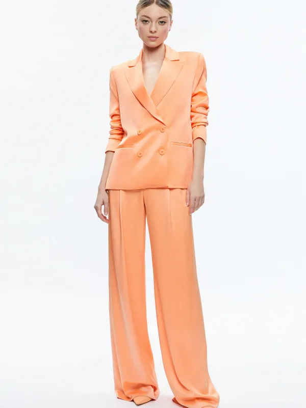 Alice and Olivia Santos Double Breasted Boyfriend Blazer-Women Jackets + Coats