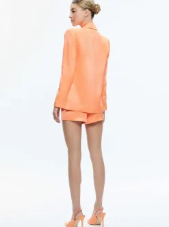 Alice and Olivia Santos Double Breasted Boyfriend Blazer-Women Jackets + Coats