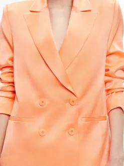 Alice and Olivia Santos Double Breasted Boyfriend Blazer-Women Jackets + Coats