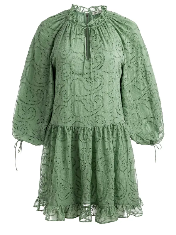 Alice and Olivia Sherrie Gathered Tunic Dress-Women Dresses
