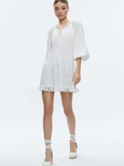 Alice and Olivia Sherrie Gathered Tunic Dress-Women Dresses
