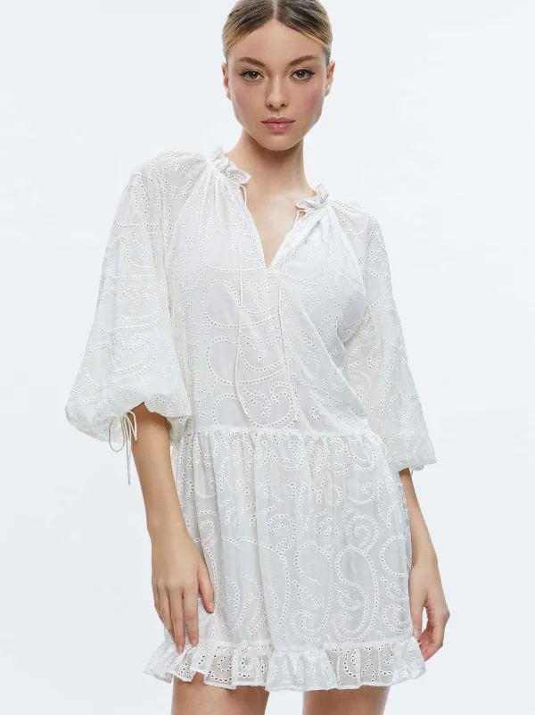 Alice and Olivia Sherrie Gathered Tunic Dress-Women Dresses