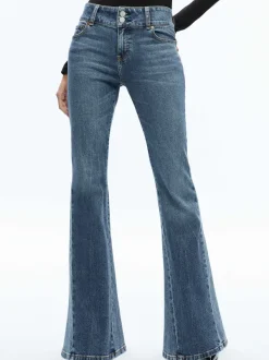Alice and Olivia Stacey Godet Bell Flare Jean-Women Pants