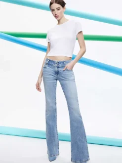 Alice and Olivia Stacey Low Rise Bell Bottom Jean-Women Pants