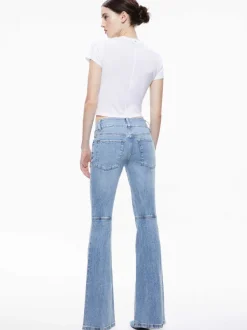 Alice and Olivia Stacey Low Rise Bell Bottom Jean-Women Pants