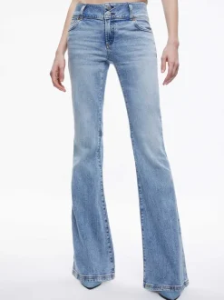 Alice and Olivia Stacey Low Rise Bell Bottom Jean-Women Pants