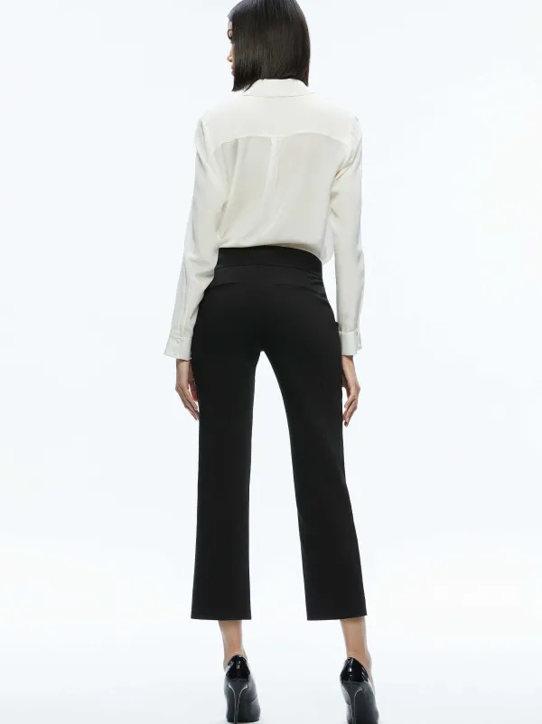 Alice and Olivia Stacey Low Rise Kick Flare Pant-Women Pants