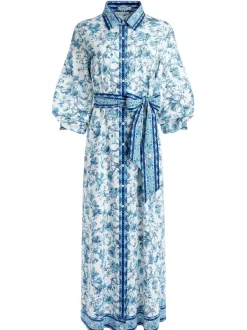 Alice and Olivia Tanika Button Down Maxi Dress-Women Dresses