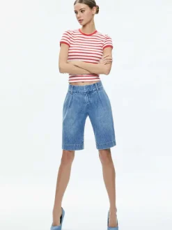 Alice and Olivia Tess Baby Tee-Women Tops