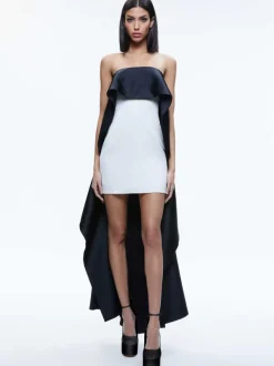 Alice and Olivia Theda Strapless High Low Dress-Women Dresses