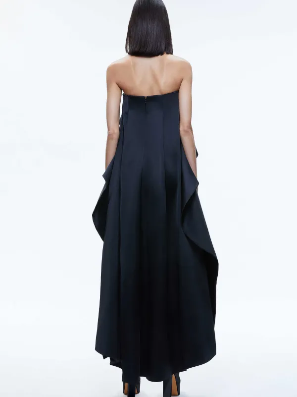 Alice and Olivia Theda Strapless High Low Dress-Women Dresses