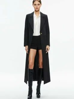 Alice and Olivia Theo Notch Collar Coat-Women Jackets + Coats