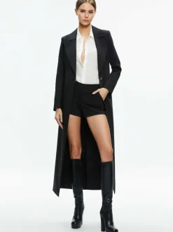Alice and Olivia Theo Notch Collar Coat-Women Jackets + Coats