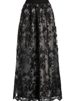 Alice and Olivia Tina Embellished Gown Skirt-Women Skirts