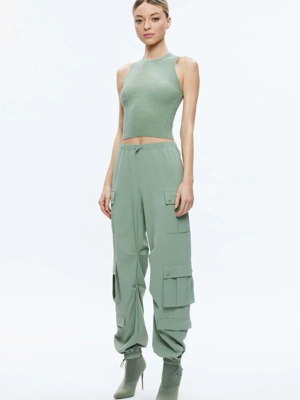 Alice and Olivia Tonita Ribbed Tank-Women Tops