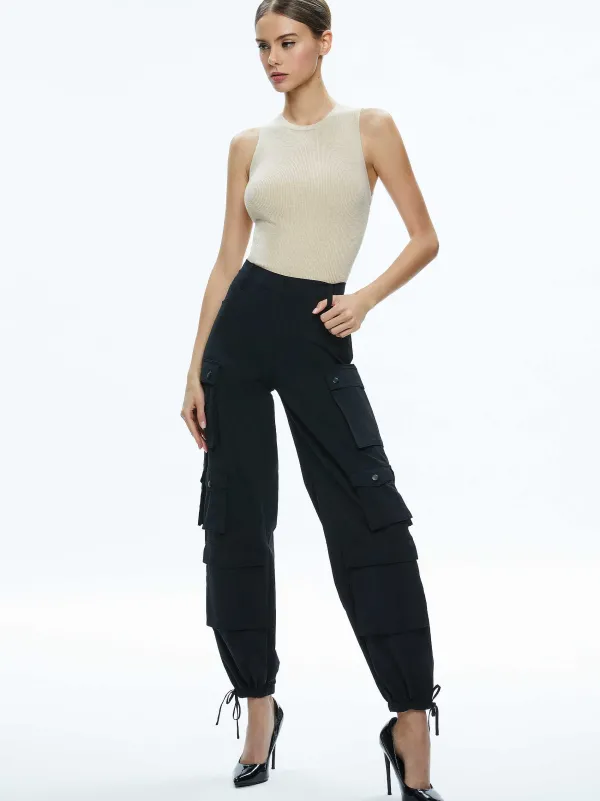 Alice and Olivia Tonita Ribbed Tank-Women Tops
