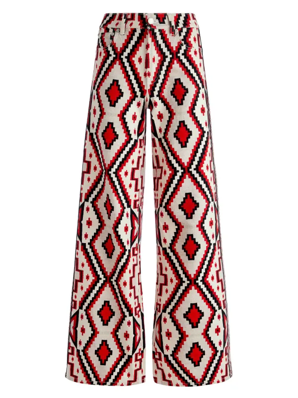 Alice and Olivia Trish Mid Rise Baggy Jean-Women Pants