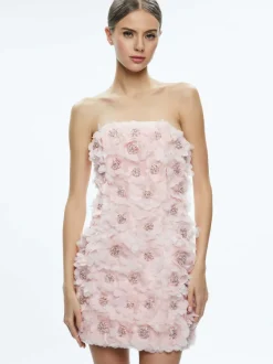 Alice and Olivia Velia Embellished Strapless Mini Dress-Women Dresses