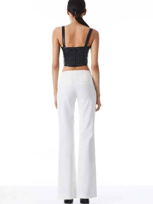 Alice and Olivia Walker Slim Front Slit Pants-Women Pants
