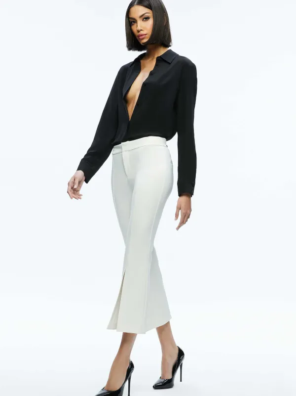 Alice and Olivia Walker Slit Hem Pant-Women Pants