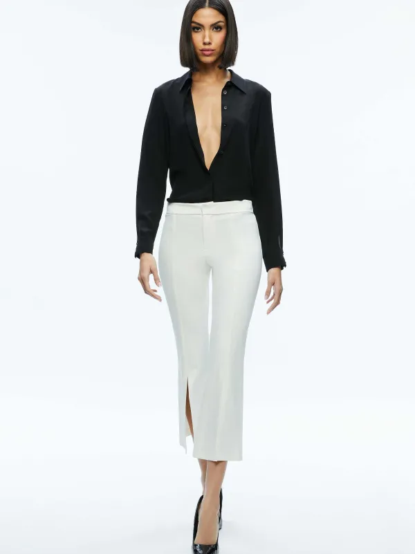 Alice and Olivia Walker Slit Hem Pant-Women Pants