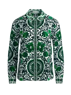Alice and Olivia Willa Placket Top-Women Tops
