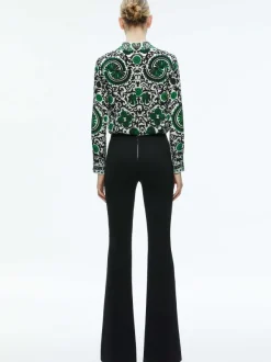 Alice and Olivia Willa Placket Top-Women Tops