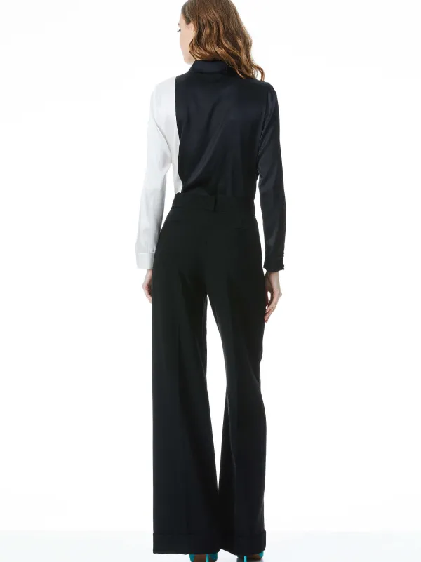 Alice and Olivia Willa Placket Top-Women Tops