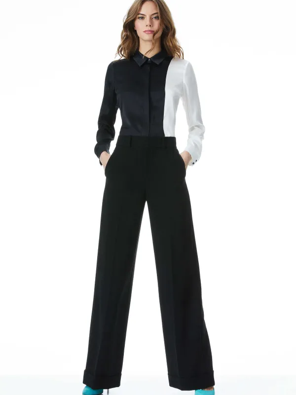 Alice and Olivia Willa Placket Top-Women Tops